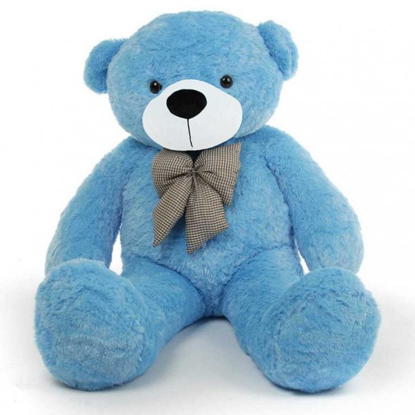 5 Feet Blue Teddy Bear with a Bow